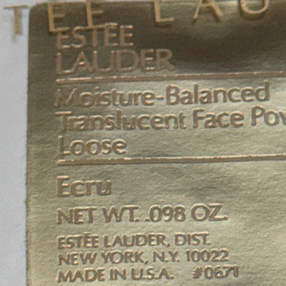 Vintage Estee Lauder Gold Wave Compact Set Translucent Face Powder Ecru Style